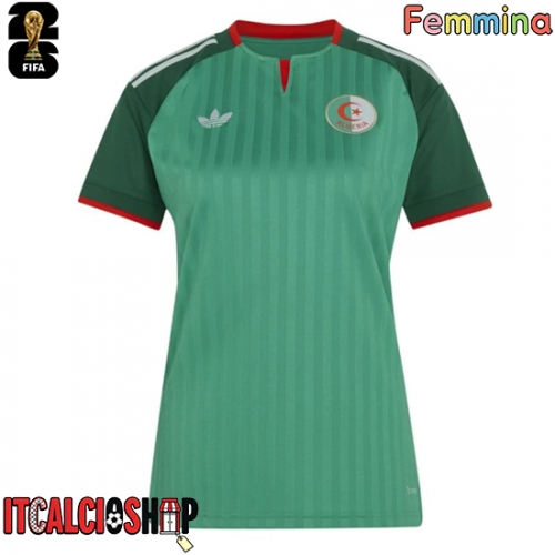 Algeria Seconda Maglia Femmina Mondiali 2026 Manica Corta